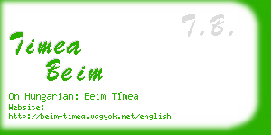 timea beim business card